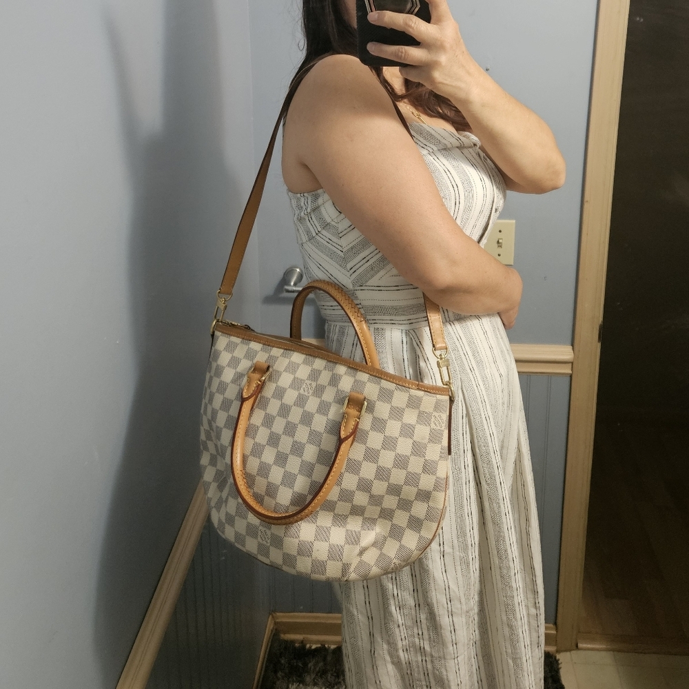 Auth LOUIS VUITTON RIVIERA PM DAMIER AZUR